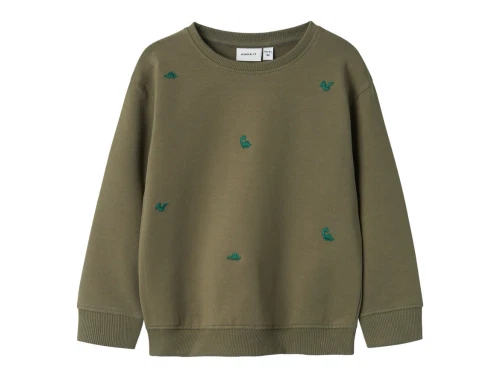 Name It dusty olive dino sweatshirt